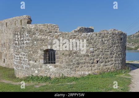 Venezianisches Dreieck Schloss Detail in Butrint, Albanien Stockfoto