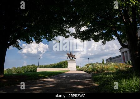 Die Apotheose des Hl. Louis IX., König von Frankreich, im Forest Park, St. Louis, Missouri. Stockfoto