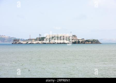 Blick auf Alcatraz Island in der Bucht von San Francisco Stockfoto