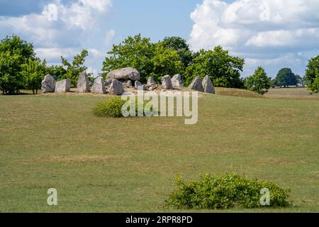 Havangdosen Steinkammergrab in der Nähe der Strände von Havang in Schweden Stockfoto