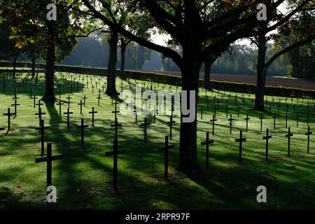 Deutsche Kriegsgräber des 1. Weltkriegs in Fricourt, Somme Stockfoto