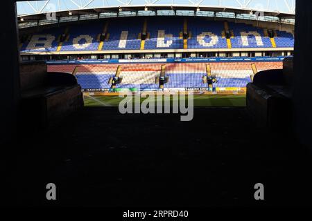 Bolton, UK, 5. September 2023, A General View before the EFL Trophy North Group E match between Bolton Wanderers and Salford City at the Toughsheet Community Stadium on Tuesday 5. September 2023 (Foto: Phil Bryan/Alamy Live News) Stockfoto