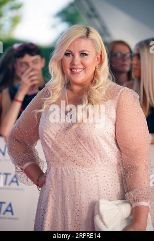 Louise Pentland trifft für die National Television Awards in der O2 Arena in London ein. Bilddatum: Dienstag, 5. September 2023. Stockfoto