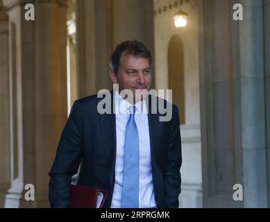 Westminster, London. September 2023. RT Hon John Glen Abgeordneter Chief Secretary im Finanzministerium. Stockfoto