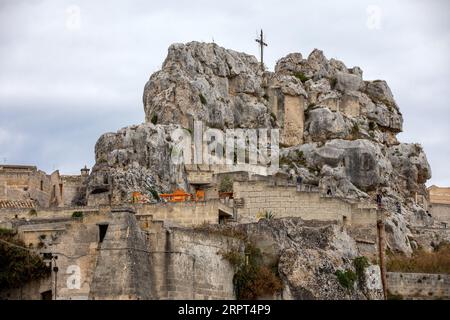 Kirche der Heiligen Maria von Idris in Sassi di Matera ein historisches Viertel in der Stadt Matera, bekannt für ihre alten Höhlenwohnungen. Basilikata. ICH Stockfoto