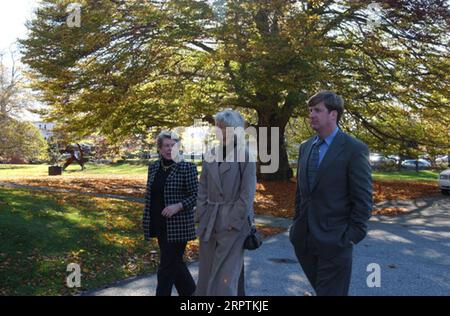 Secretary Gale Norton bereist Newport, Rhode Island, während eines Besuchs in der Stadt für die Ankündigung eines „Save America's Treasures“-Programms Stockfoto