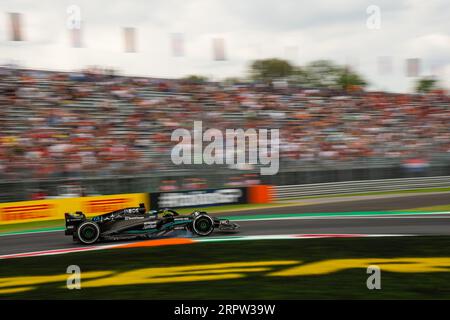 Monza, Italien - 01. SEPTEMBER 2023, #63 George Russell (GBR, Mercedes), freies Training vor der Qualifikation für den F1-GP in Italien 2023 Stockfoto