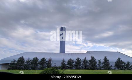 Blick auf die Müllverbrennungsanlage in Brescia, Norditalien Stockfoto