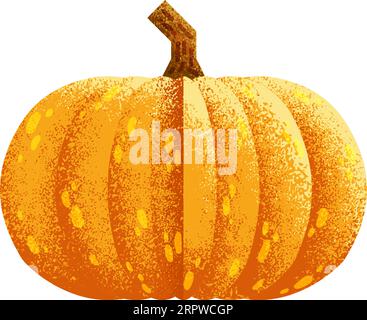 Strukturierter Kürbis. Symbol für die Herbstsaison. Reifes Gemüse Stock Vektor