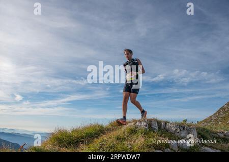 Serina Italia 3. September 2023: Gefährlicher Berglauf für körperlich und psychisch hochtrainierte Athleten Stockfoto