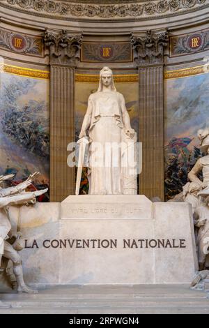 Nationale Konvention, französisch: La Convention nationale, im Pantheon. Paris, Frankreich Stockfoto