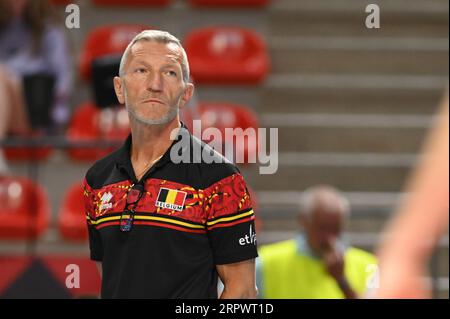 Ancona, Italien. September 2023. Belgiens Cheftrainerin Zanini Emanuele während Belgien gegen Estland, CEV Eurovolley Männer Spiel in Ancona, Italien, September 05 2023 Credit: Independent Photo Agency/Alamy Live News Stockfoto