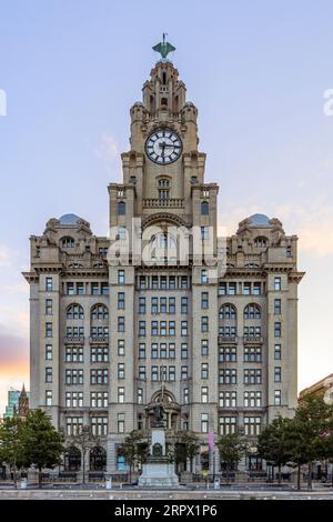 Das Royal Liver Building in Liverpool, England Stockfoto