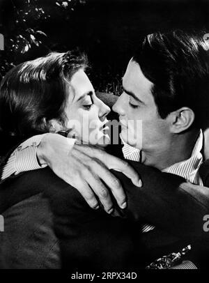 Anna Maria Ferrero, Massimo Serato, am Set des italienischen Films „die Witwe“, italienisch: La vedova X, Venturini Film, 1955 Stockfoto