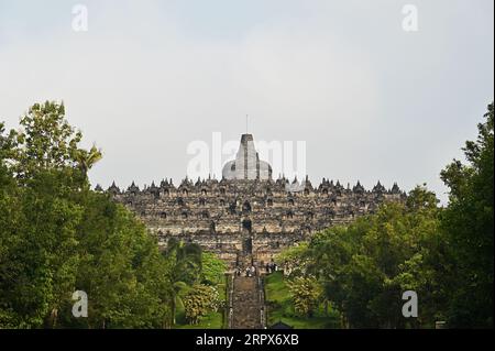 Borobudur-Tempel, Zentral-Java, Indonesien Stockfoto