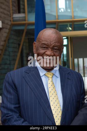 200519 -- MASERU, 19. Mai 2020 -- Aktenfoto vom 13. Dezember 2019 zeigt den damaligen Premierminister von Lesotho Thomas Thabane in Maseru, Lesotho. Der Premierminister von Lesotho, Thomas Thabane, kündigte am Dienstag an, dass er endlich aus dem Amt ausscheiden werde. LESOTHO-MASERU-PM-THABANE-RESIGNATION ChenxCheng PUBLICATIONxNOTxINxCHN Stockfoto