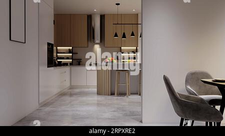 Moderne Küche Interior design Stockfoto