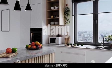 Moderne Küche Interior design Stockfoto