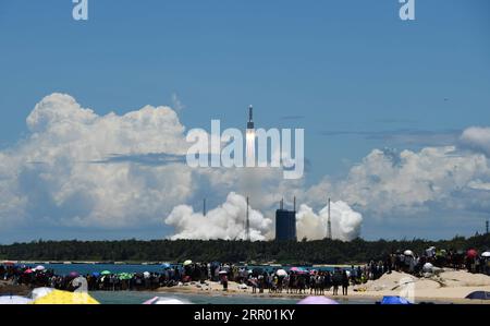 200723 -- WENCHANG, 23. Juli 2020 -- Eine Marssonde wird auf einer langen März-5-Rakete von der Wenchang-Raketenstartstelle in der südchinesischen Provinz Hainan am 23. Juli 2020 gestartet. EyesonSciCHINA-HAINAN-WENCHANG-LONG MÄRZ-5-RAKETE-MARS PROBECN YangxGuanyu PUBLICATIONxNOTxINxCHN Stockfoto