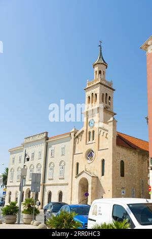 Kroatien Split Stadt Hafen Altstadt Franziskanerkirche Kloster St. Franziskus Ursprünge 304n. Chr. Überreste von St. Felix & Autor Marko Marlin 1995 wiederaufgebaut Stockfoto