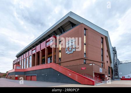 Anfield Stadium, Heimstadion des Liverpool Football Club, Merseyside, Großbritannien Stockfoto