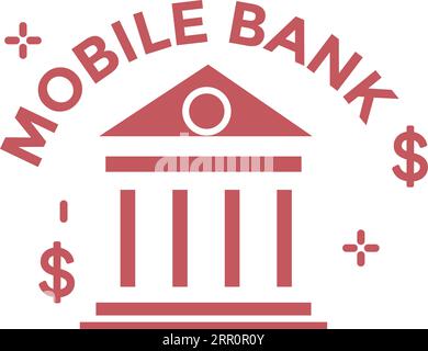 Mobile Bank, digitale Banksysteme für Kunden Stock Vektor
