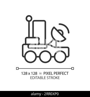 Lunar rover Pixel Perfect Linear Symbol Stock Vektor