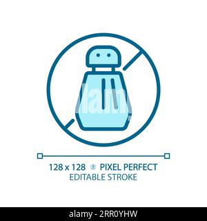 2D anpassbares, dünnes, lineares blaues Symbol ohne Pestizide Stock Vektor