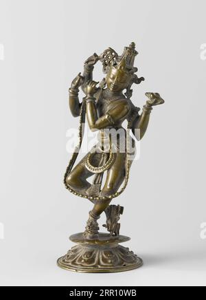 Indische Kunst, indisches Handwerk, Kunsthandwerk Krishna spielt die Flöte. Der Gott Vishnu hat viele Inkarnationen oder Avatare, von denen Krishna eine der meisten ist Stockfoto