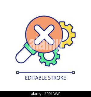 Symbol für fehlgeschlagene RGB-Farbe testen Stock Vektor