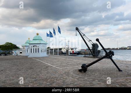 Ein Erinnerungsanker am Binnenhafen in Kopenhagen, Dänemark. Stockfoto