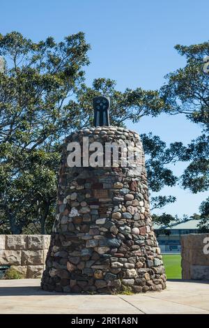 Headland Park, Mosman besteht aus drei Bezirken mit Blick auf Sydney Harbour-Chowder Bay/Georges Heights und Middle Head. Ehemals Standort von 6 D Stockfoto