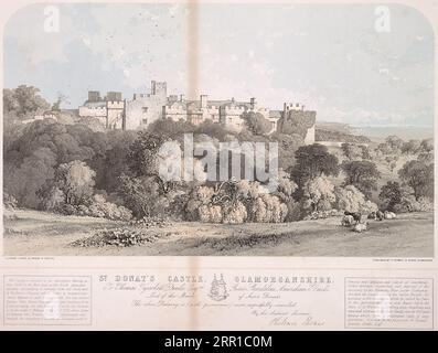 St. Donat's Castle, Glamorganshire um 1850 von John Lavars Stockfoto