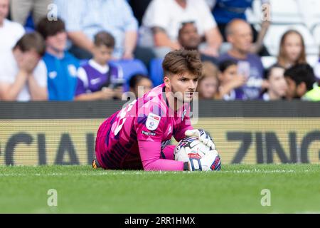 Matija Šarkić, Torhüterin während des Sky Bet Championship-Spiels zwischen Birmingham City und Millwall in St Andrews, Birmingham am Samstag, den 2. September 2023. (Foto von Gustavo Pantano/MI News/NurPhoto) Credit: NurPhoto SRL/Alamy Live News Stockfoto