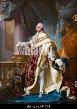 Ludwig XVI. (1754-1793), König von Frankreich und Navarra, Porträtgemälde in Öl auf Leinwand von Antoine-Francois Callet, 1779 Stockfoto