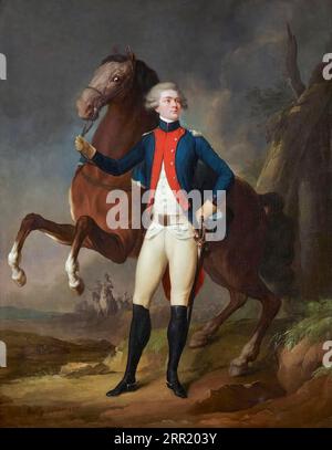 Lafayette. Porträt des französischen Aristokraten, Freimaurers und Offiziers Gilbert du Motier, Marquis de La Fayette (1757–1834), Gemälde in Öl auf Leinwand von Louis-Léopold Boilly, 1788 Stockfoto