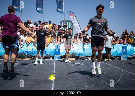 Lanzarote Summer Challenge, Internationale Crossfit-Meisterschaft in Lanzarote, Spanien. Diese Meisterschaft erhielt 2022 die Distinguished Tour Stockfoto