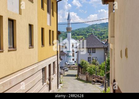 Jajce's angesehene ESMA Sultana Moschee, eine einzigartige Hommage in Bosnien und Herzegowina Stockfoto