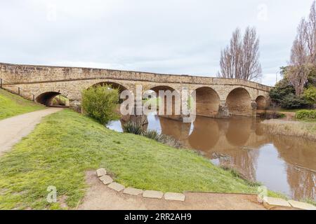 Der berühmte Sträfling baute eine Brücke in Richmond in der Nähe von Hobart, Tasmanien, Australien Stockfoto