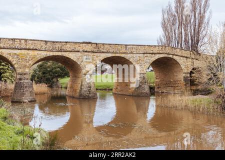 Der berühmte Sträfling baute eine Brücke in Richmond in der Nähe von Hobart, Tasmanien, Australien Stockfoto