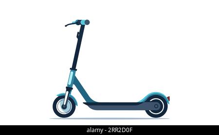 Design mit Rollersymbol isoliert auf weißem Hintergrund. Elektroroller in flacher Ausführung. Vektorillustration Stock Vektor