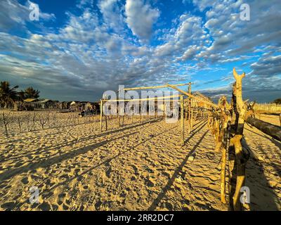 Madagaskar, traditionelles Fischerdorf Stockfoto