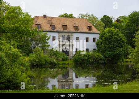 Prinz-Pueckler-Park und altes Schloss Bad Muskau Stockfoto