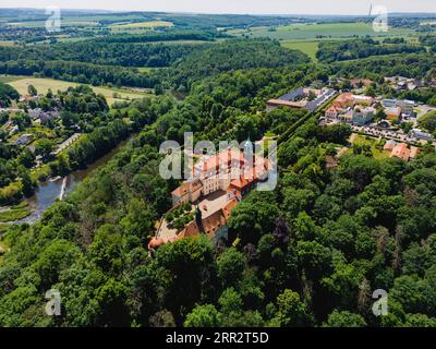 Schloss Lichtenwalde ist eine barocke Burg im Besitz des Freistaates Sachsen im gleichnamigen Landkreis Niederwiesa im Landkreis Central Stockfoto