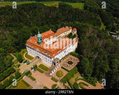 Schloss Lichtenwalde ist eine barocke Burg im Besitz des Freistaates Sachsen im gleichnamigen Landkreis Niederwiesa im Landkreis Central Stockfoto