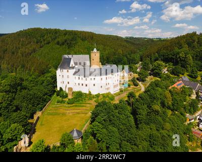 Schloss Scharfenstein im Erzgebirge Stockfoto