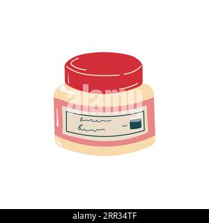 Kosmetische Gesichtscreme, isolierte Vektorillustration auf weißem Hintergrund Stock Vektor