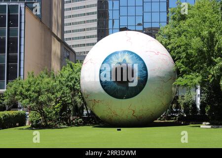 Um den Metroplex vor der HITZE des Sommers Stockfoto