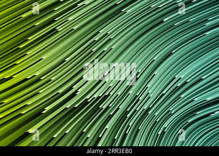 Abstrakter Hintergrund mit schwebender grüner Linie Stockfoto