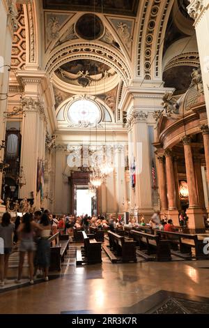 Saragossa, Spanien - 14. August 2023: Innenraum der Kathedrale-Basilika unserer Lieben Frau von der Säule Stockfoto